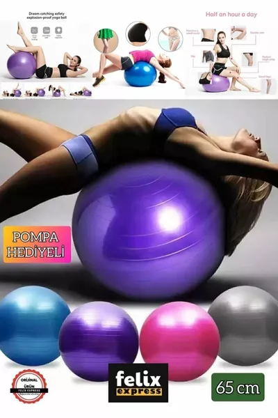 Cm Ribbed Pilates Ball and Pump Set Pilates Balance Yoga Sports Exercise Ball Gymnastics Fitness Gym
