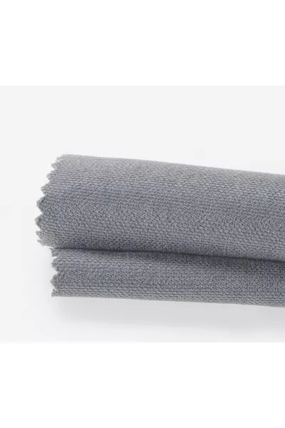 Velvet-Textured Silver Gray Tablecloth