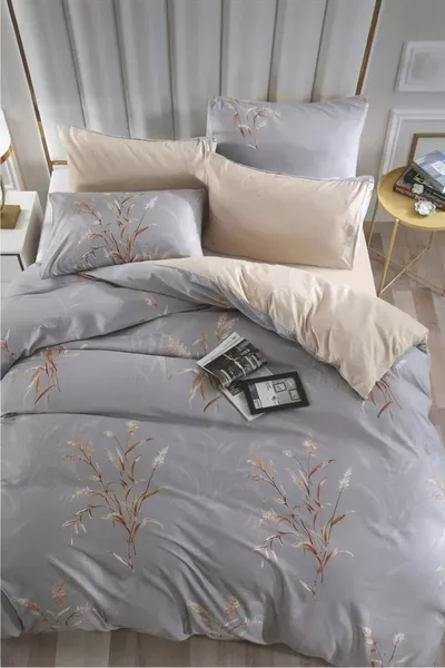 Fitted Sheet Double-Sided Double Bed Duvet Cover Set Autumn