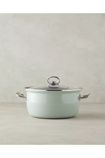 Sartagi Emaye Kızartma Tenceresi  Cm Açık Mint