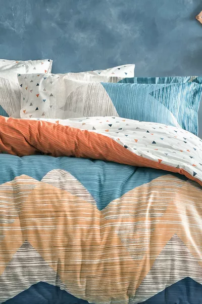 Aden Single Bed Ranforce Duvet Cover Set - Navy