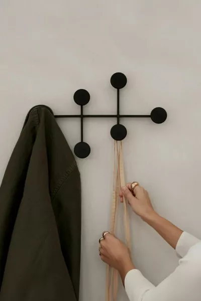 Coat Rack - Set of 2 Dress Hangers - Decorative Iron Rack - Metal Hanger