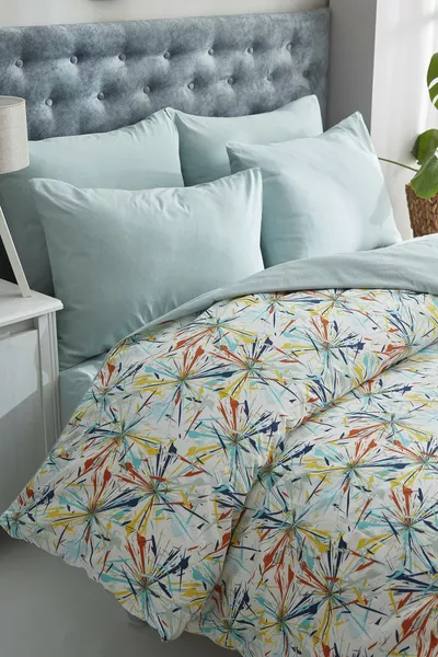 Hawai Mint Duvet Cover Set Double (WITHOUT SHEET)