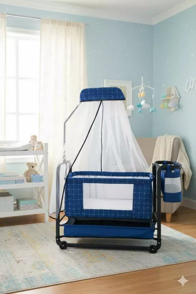 سرير طفل محمول هزاز إلى جانب الأم، سرير أرجوحة قابل للنقل، سرير سلة، زفير