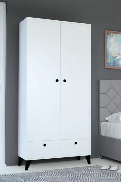 3Atlanta 2-Schubladen 2-Türen Kleiderschrank