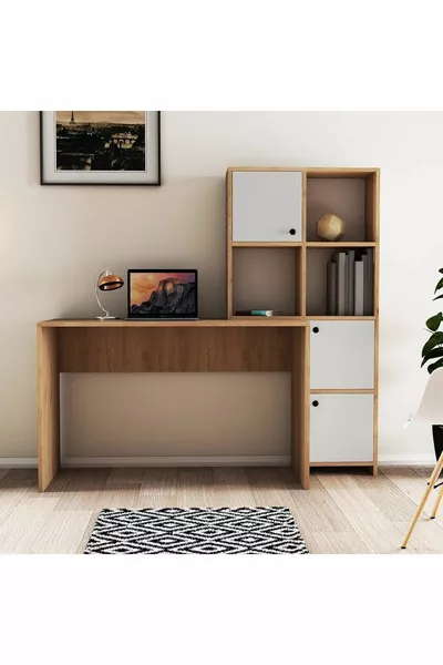  Silence Библиотека - Работен Писмен Комплект Кошница - Бял