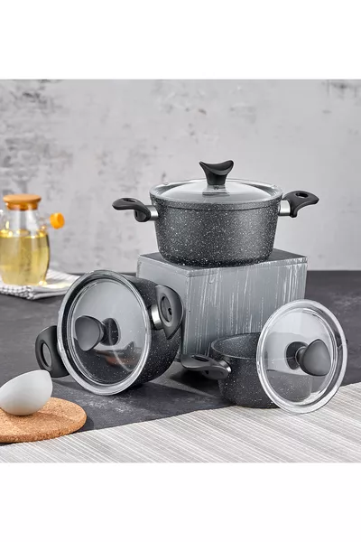 Set de casseroles Taç MasterClass 6 pièces Noir