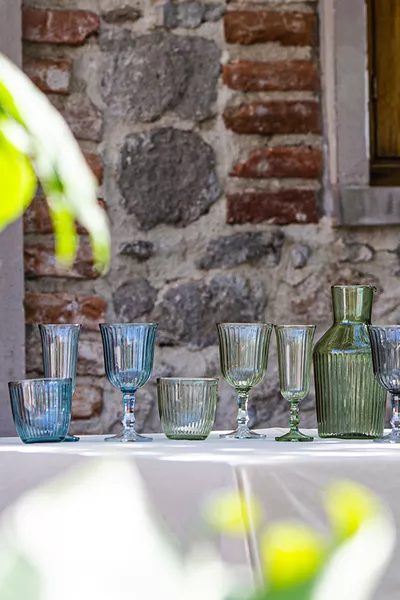 طقم 4 أكواب ماء رائع باللون الأزرق سعة  مل