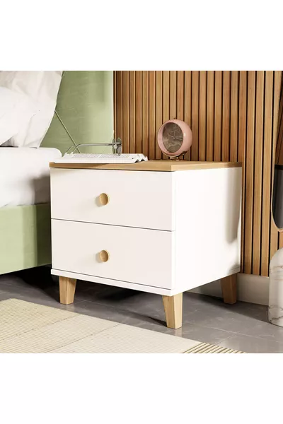 خزانة جانبية VENTO بصندوقين - أبيض