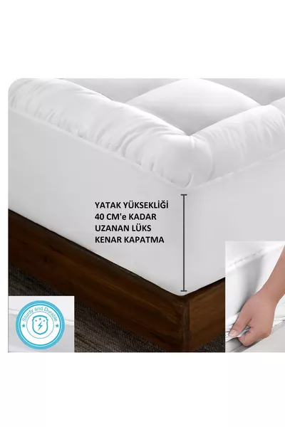 Materassino Imbottito con Angoli in Grammi, Tessuto 100% Cotone, Fibra Siliconata