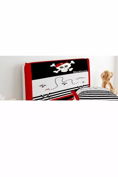 Copertura Testa di Base Bandiera Pirata Strisce Nere e Bianche