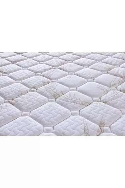 سرير بالكامل من الخيزران الأرثوپيدي بمراتب نابضة ذهبي ستار