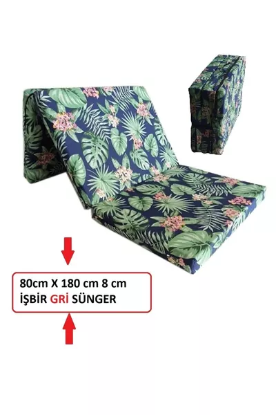 Сгъваемо подово легло Единично Пянено Място За Седене Легло см Сив Дебел Пяна Синьо Зелено