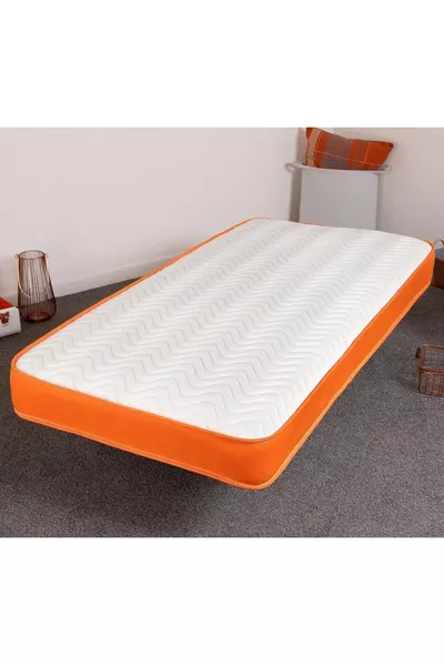 مرتبة إسفنجية كاملة أورثوبيدية بخيار المقاس، برتقالية، سم