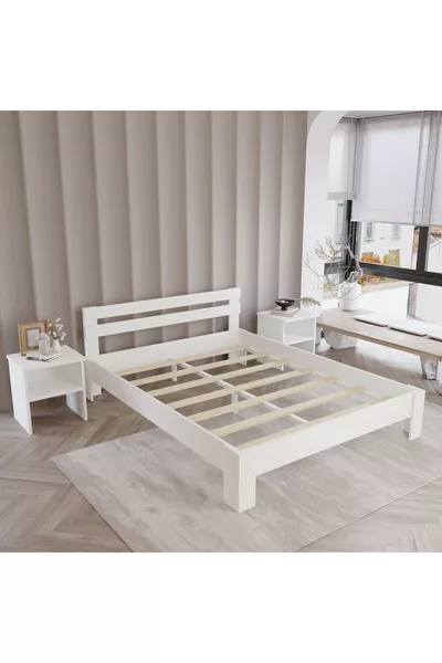 سرير من MDF، مناسب للفرد الواحد والثنائي | تركيب سهل