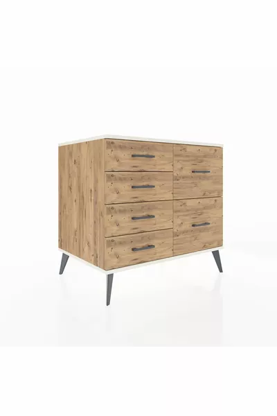 خزانة كرونوس ذات 6 أدراج صنوبر-عادلي/صنوبر