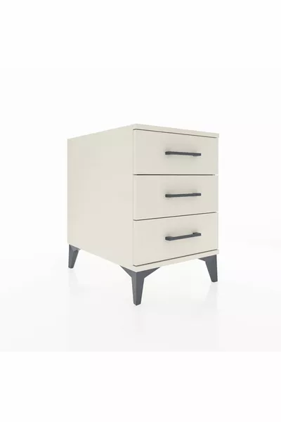 خزانة كرونوس ب٣ أدراج بلون حجر القمر