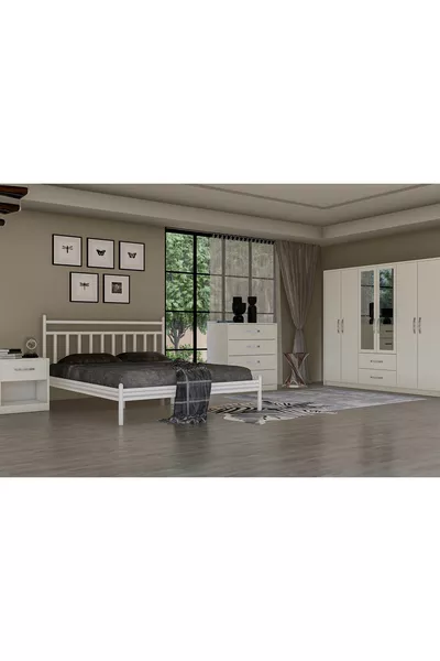 СПАЛЕН БОКС ОТ МЕТАЛ, БЯЛ, С 6 ВРАТИ