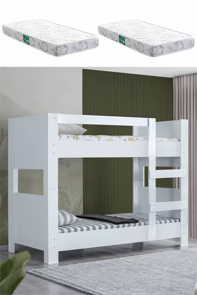 Lit superposé, Lit superposé séparable Açelya avec 2 matelas Comfort