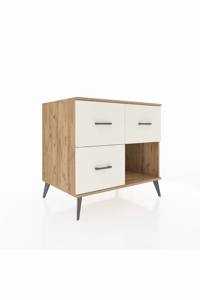 Комод Kronos с 3 ящиками, сосна-известняк