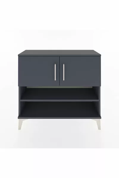 Arges Dressoir 3 Planken 2 Deuren Antraciet-Antraciet