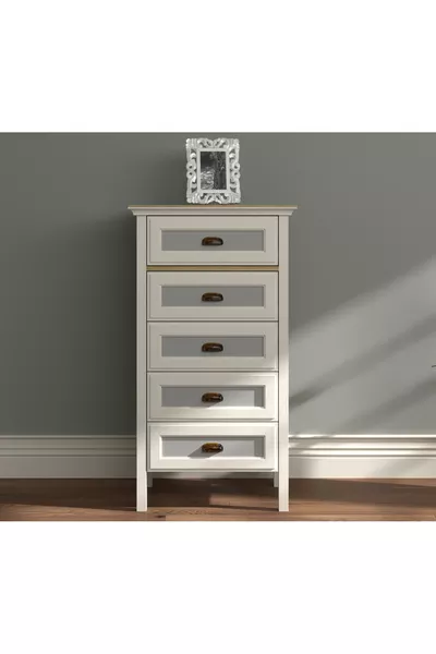 Hunerika Alenya Premium 5 çekmeceli şifonyer- Minifiks - aytaşı/legnano