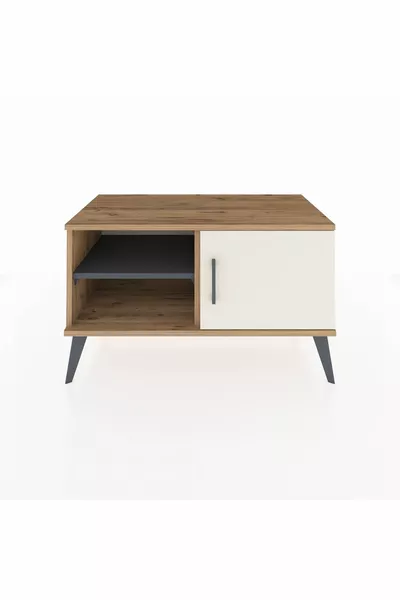 Hyperion Dresser 2-Shelf Single Door Pine-Creme/Anthracite
