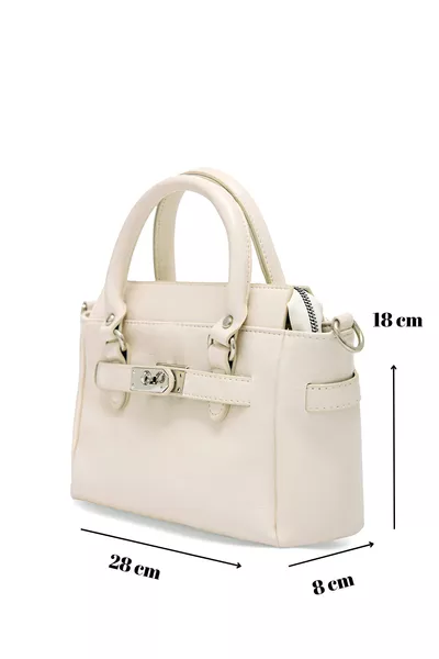 Women's Cream New Season Buckled Crossbody Bag