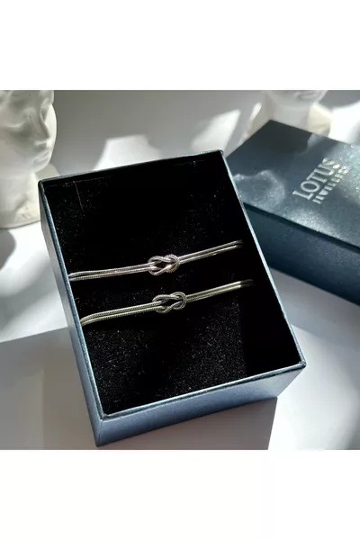 Knot Double Bracelet |  Sterling Silver Bracelet