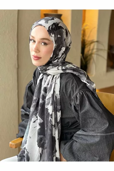 Watercolor Abstract Pattern Bamboo Shawl