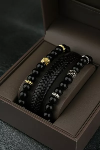 Мужской модный браслет в комбинации