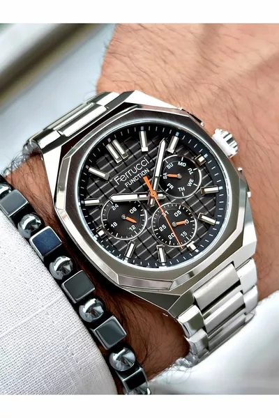 Montre Homme Fonctionnelle Cadran Noir Fonction avec Garantie de 2 Ans Originale