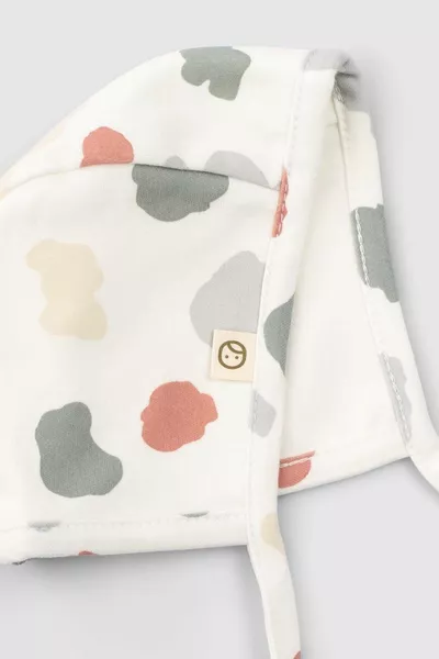 Органична памучна английска шапка за бебе с животински мотив