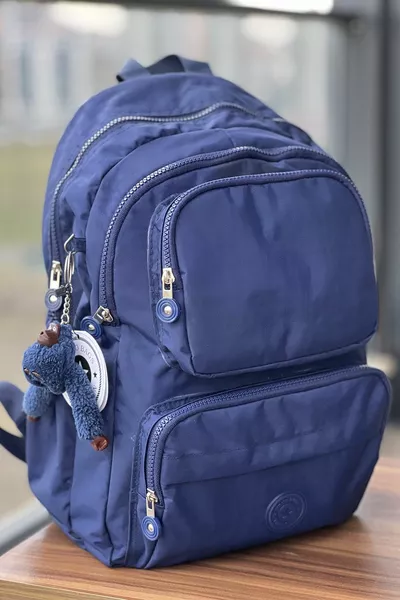 Zaino Unisex Blu Scuro Zaino Scolastico Zaino per Laptop e Viaggio Borsa Sportiva Impermeabile 