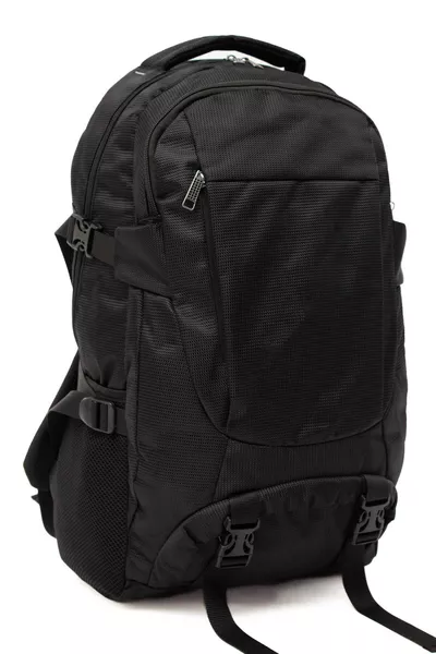 حقيبة ظهر سوداء مقاومة للماء للجنسين بكثير من الجيوب، مناسبة للتخييم والمشي لمسافات طويلة وتسلق الجبال