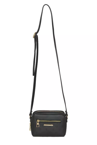 حقيبة كتف نسائية سوداء بطبعة -1