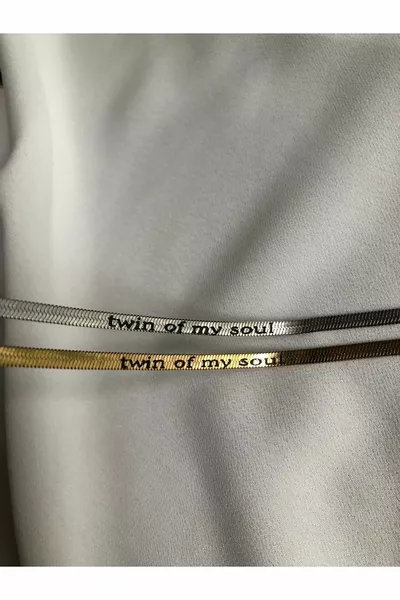 Steel Lover Bracelet 2 Pieces, Gold and Silver Colored Italian Bracelet with Engraving, Guaranteed Not to Tarnish