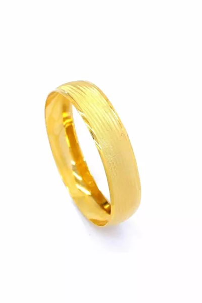 Gold-Plated Vertical Striped Bracelet mm Thickness 