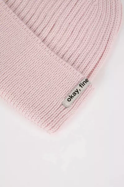 Women's Knitted Beanie with Label WN