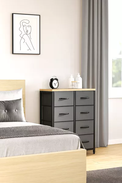 8 Laden Kommode Slaapkamer Organizer Lederen Laden Kinderkamer Organizer