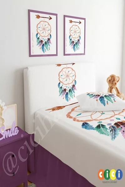 Copri Testata Base Bianco con Acchiappasogni