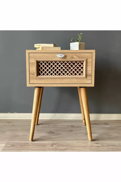 Нощно шкафче с вратичка, странична масичка, шкафче за до легло