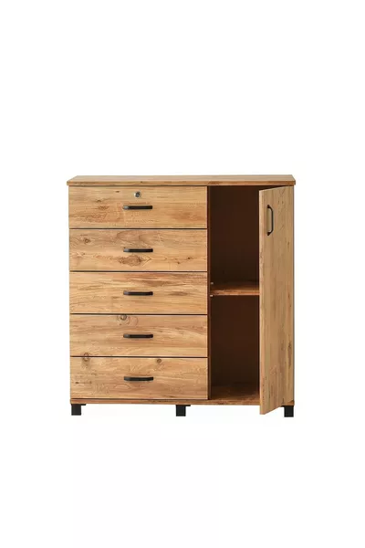 Wooden Cabinet 5-Drawer Dresser ** No Assembly Required