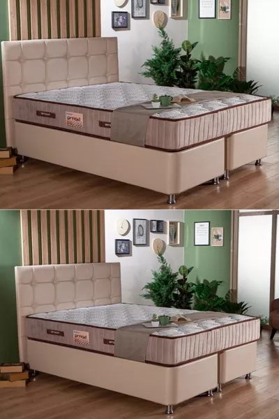 Spring Mattress Set / Spring Coil Mattress + Bed Base + Headboard / 