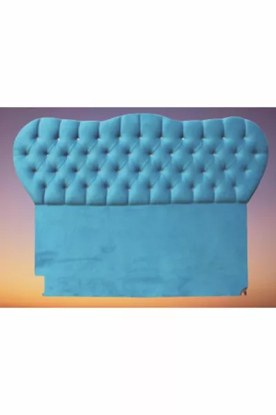 Headboard Alc Crystal Feather Light Blue Quilted Headboard