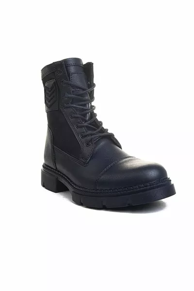 Мужские черные почтовые сапоги с флисом внутри