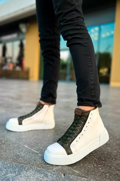  GBT Bottes Blazer Homme BLANC/KAKI