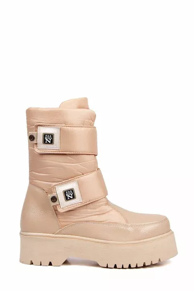  Женские Velcro Толстая подошва Легкие зимние сапоги