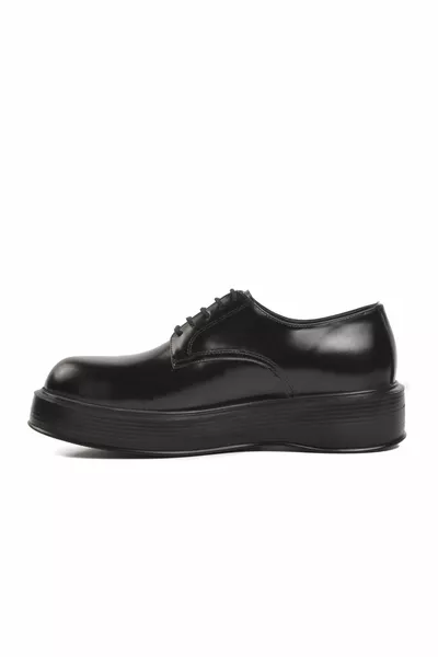 Premium  Black Wide Fit Leather Men's Classic Shoes