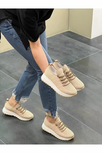 Diva Cream Stone Трикотаж Повседневные кроссовки